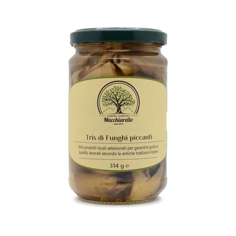 Tris di funghi piccanti